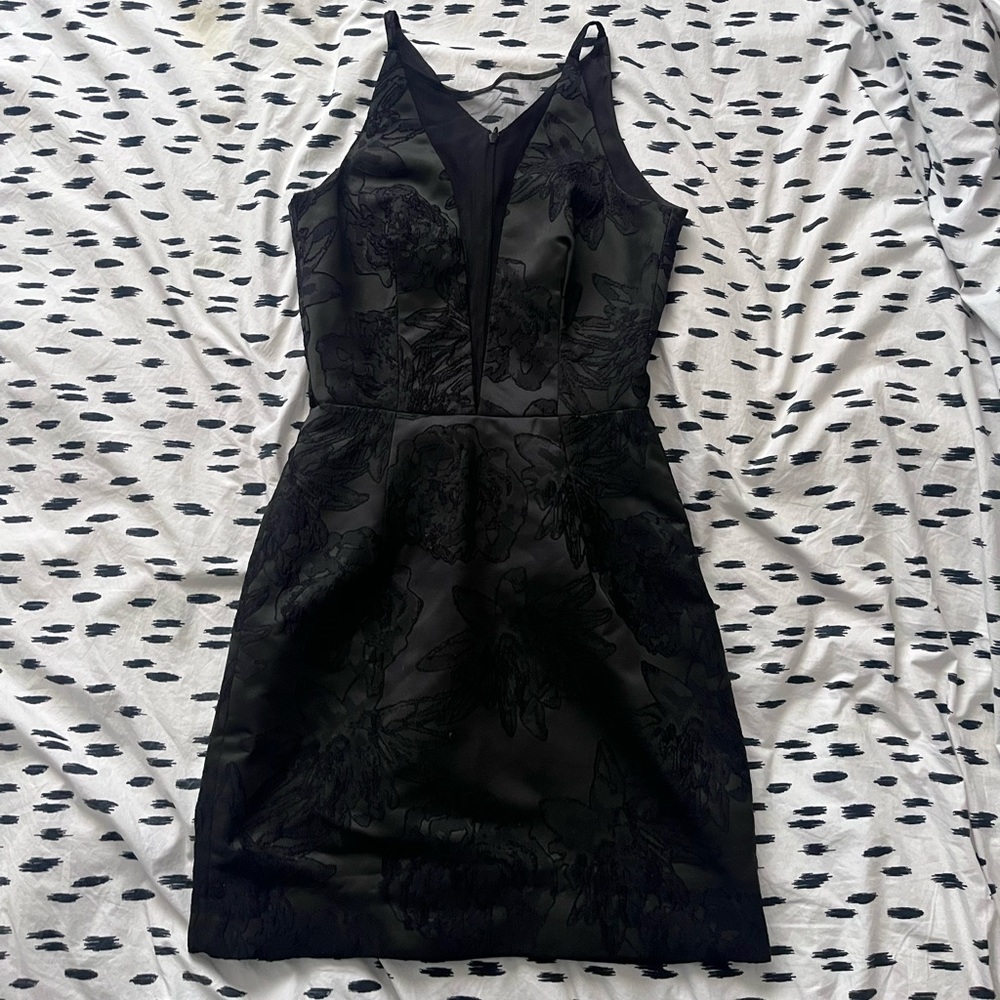 Black dress with floral design